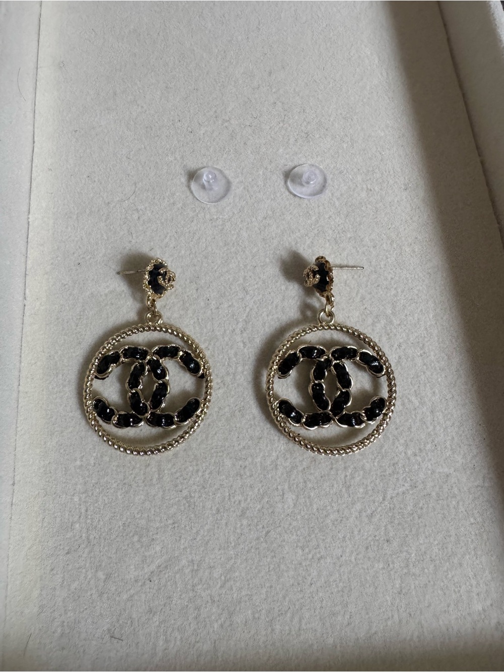 Black & gold earrings
